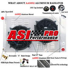 Asi 3row Radiator Shroud Fan Fit 1970-1981 1979 Pontiac Firebird 3.8l-6.6l I6 V8