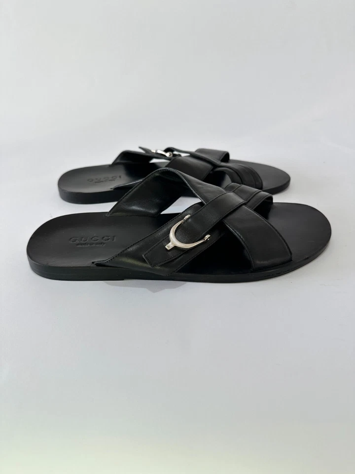 Gucci Toboganes de Cuero Negro Talla 8.5 UK/9.5 US Foto 2 de 4