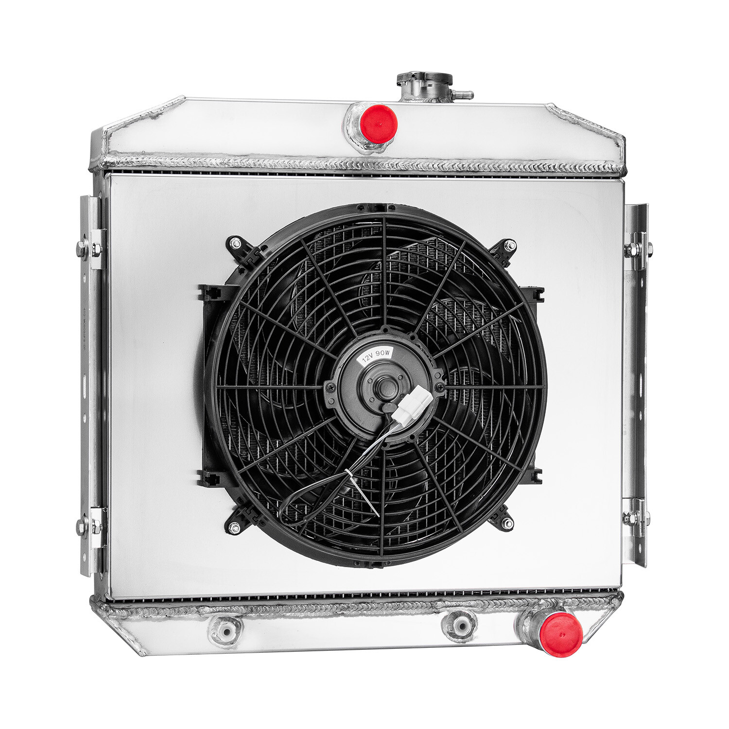 2 Row Radiator+Shroud Fan Fit 1955-57&1956 Chevy Bel Air/Nomad/Del Ray L6 3.8L