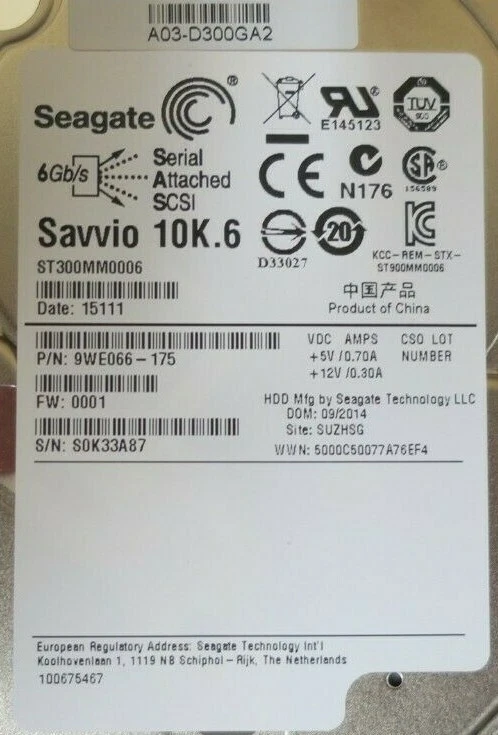 New Cisco Original 300GB 6G 2.5" 10K SAS Hard Drive HDD A03-D300GA2 For UCS - Image 3 of 4