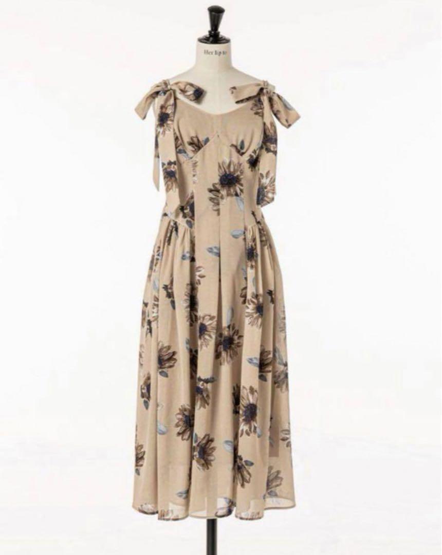 Herlipto Sunflower-Printed Midi Dress M | eBay Herlipto Sunflower-Printed Midi Dress M | eBay