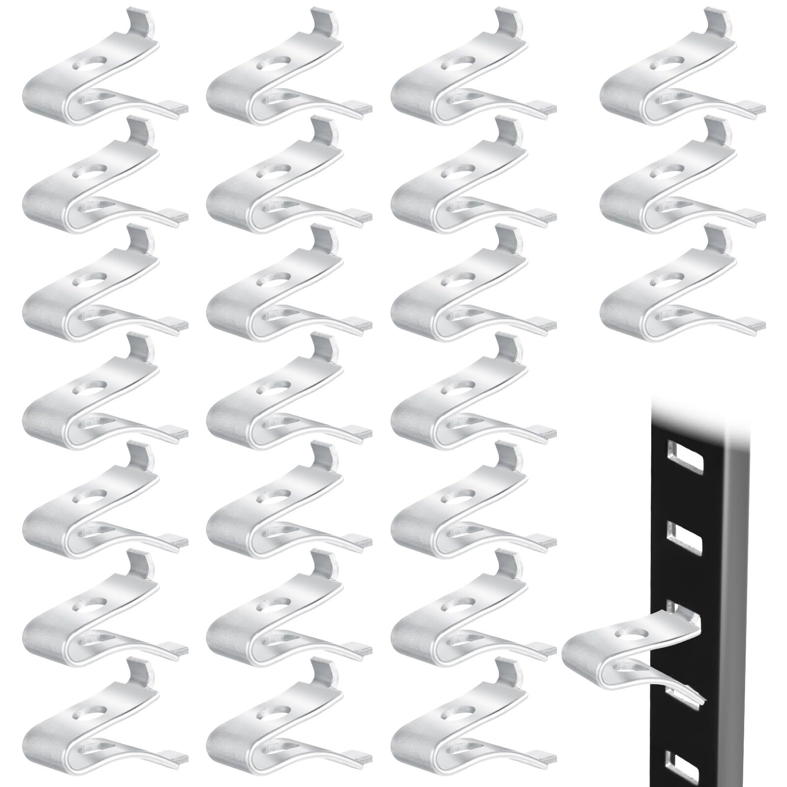 30pcs Cabinet Shelf Clips Shelf Bracket Clips Metal Adjustable Shelf Clips Al...-image