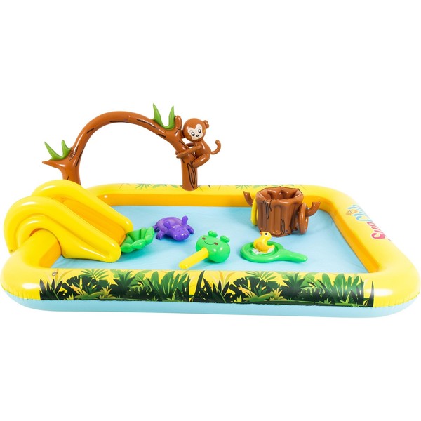 Wasserspielcenter Kinderpool Planschbecken Wasserpark Aufblasbar Mit Rutsche-image