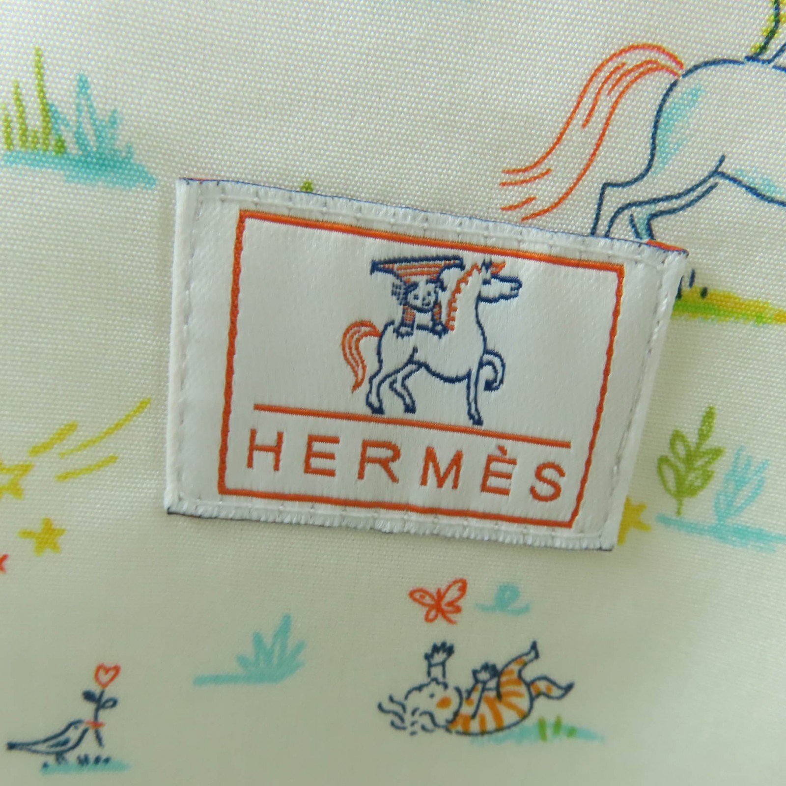 Excellent HERMES Tote Bag Mother's Bag Gabriole cotton Women image 10