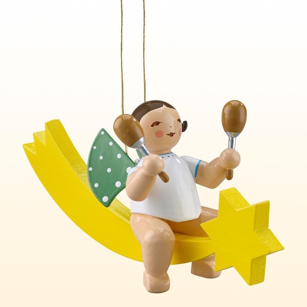 Wendt & KüHn Engel Mit Maracas Auf Schweif Baumbehang Fachhandel Erzgebirge 2021-image
