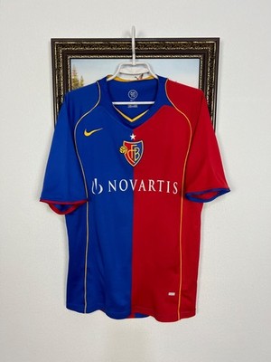 FCバーゼル シャツ 赤 青 1893 NOVARTIS 親子 Basel 1893 Home football shirt 2004 Soccer Nike Jersey Mens Trikot