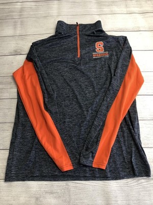 Syracuse Orange Pullover Mens Large Orange NCAA Basketball Long Sleeve 1/4 Zip
