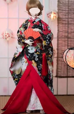 Puppe Kimono Outfit mit Obi japanischer Stil Puppenkleid Kleidung 1/6, 1/4, 1/3