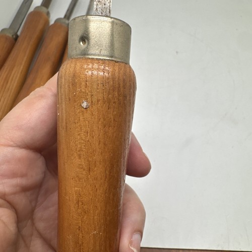 Vintage 5 Piece Wood Lathe Turning Tools Chisels - Picture 22 of 23
