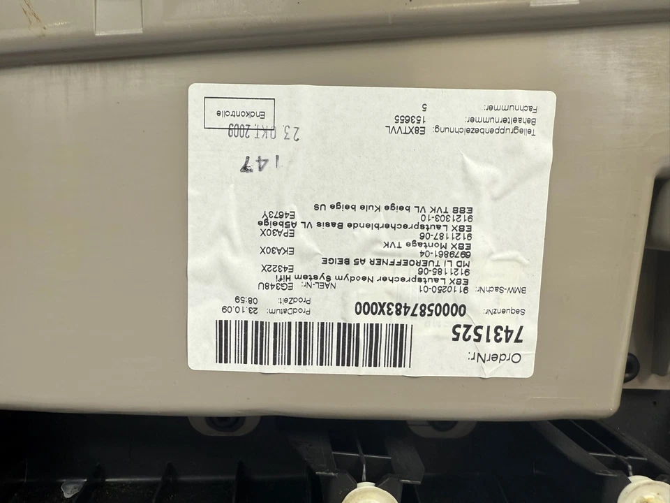 BMW E82 128i 135i 2008-2013 panel interior izquierdo del lado del conductor beige OEM Foto 3 de 4