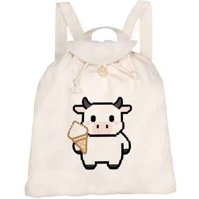 Canvas Rucksack / Backpack 'Pixel Cow' (RK00044467)