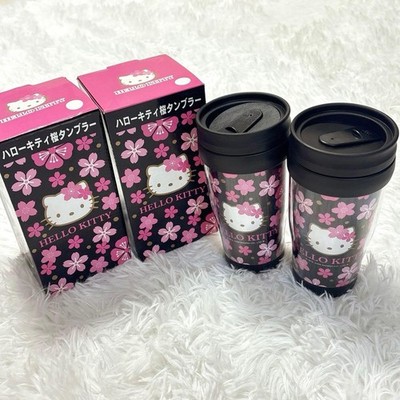Hello Kitty Sakura Becher 2er Set 2009 Heisei Retro unbenutzt mit Box