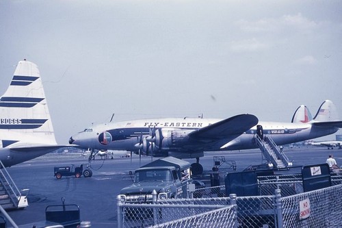 Eastern Air Lines Lockheed L-1049 Connie reg hidden 1958 - Kodachrome 35mm slide