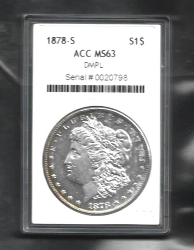 1878-S MORGAN DOLLAR  ACC HOLDER