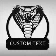 Personalized Cobra Metal Sign Custom Art for Home Office Gift Animal Lover Decor