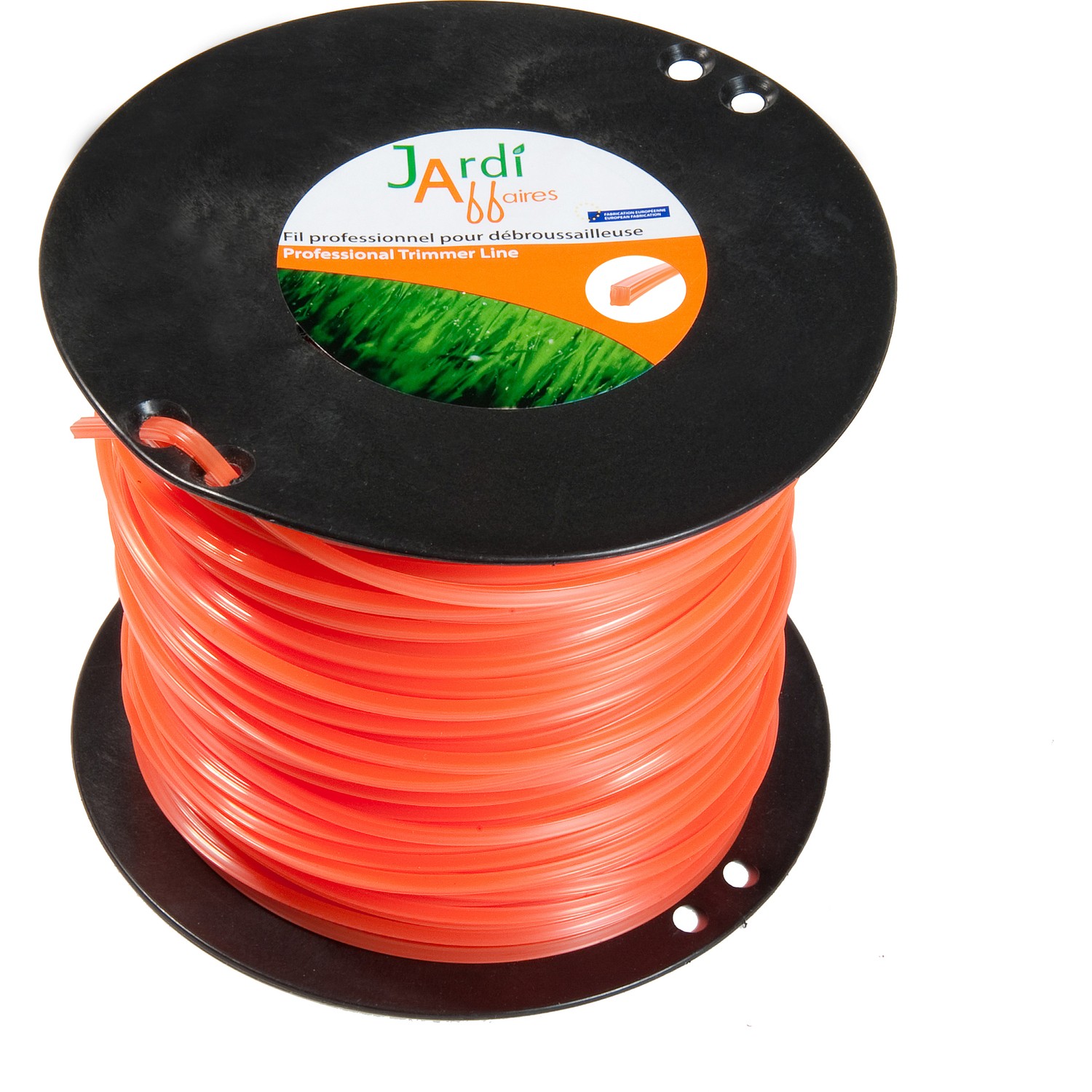 Bobine nylon carré 4,4mm haute résistance thermique pour débroussailleuse thermique