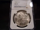 1898-O MS65 Morgan Silver Dollar NGC Certified Gem - White/Faint Gold Hue