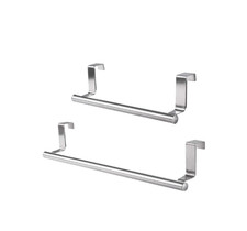 Towel Rail Cupboard Hanger Bar Over Door Kitchen Rack Bathroom Tea HookHolder UK