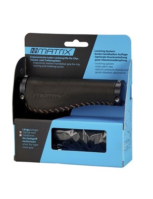 MATRIX Lenkergriff G2 Leder Länge: 135/135 mm, schwarz, Leder, Ausführung: lang/