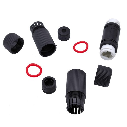 RJ45 Waterproof Ethernet Network Cable Connector Double Head Outdoor Coupler - Photo 5/9