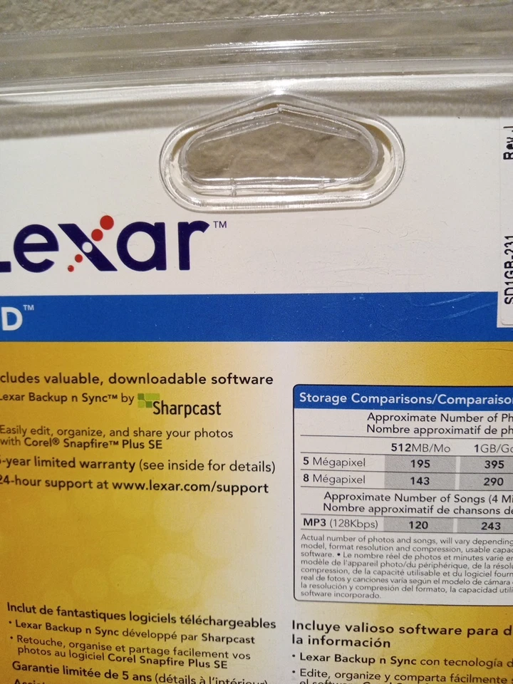 Lexar Sd Card 1GB - Image 2 of 2