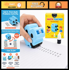 4-in-1 Math Roller Stamp for Kids - Addition, Subtraction, Multiplication Fill