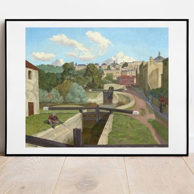 Kunstdruck John Nash The Old Canal, Bath Giclée Poster Galerie Wandbild Gemälde