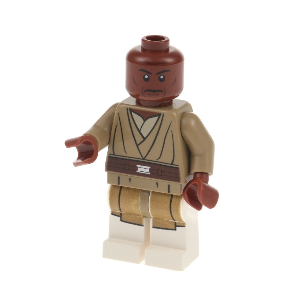 1x LEGO Minifigure Star Wars Episode 2 Mace Windu Beige White Legs 75019 sw0479