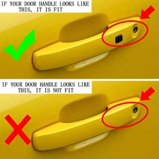 For 2023-25 Ford Ranger Chrome Exterior Car Smart Door Handle Cover Trim Set