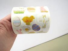 Large Full Roll of Vintage Mrs. Grossman's Easter Cookie Stickers 2006 Unused
