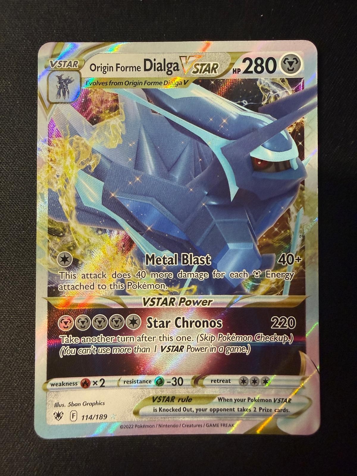 Origin Forme Dialga VSTAR 114/189 Holo VSTAR Rare Astral Radiance Pokemon NM
