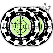 Golf Green Reader, 2 Pack Golf Ball Marker Hat Clip with High Precision