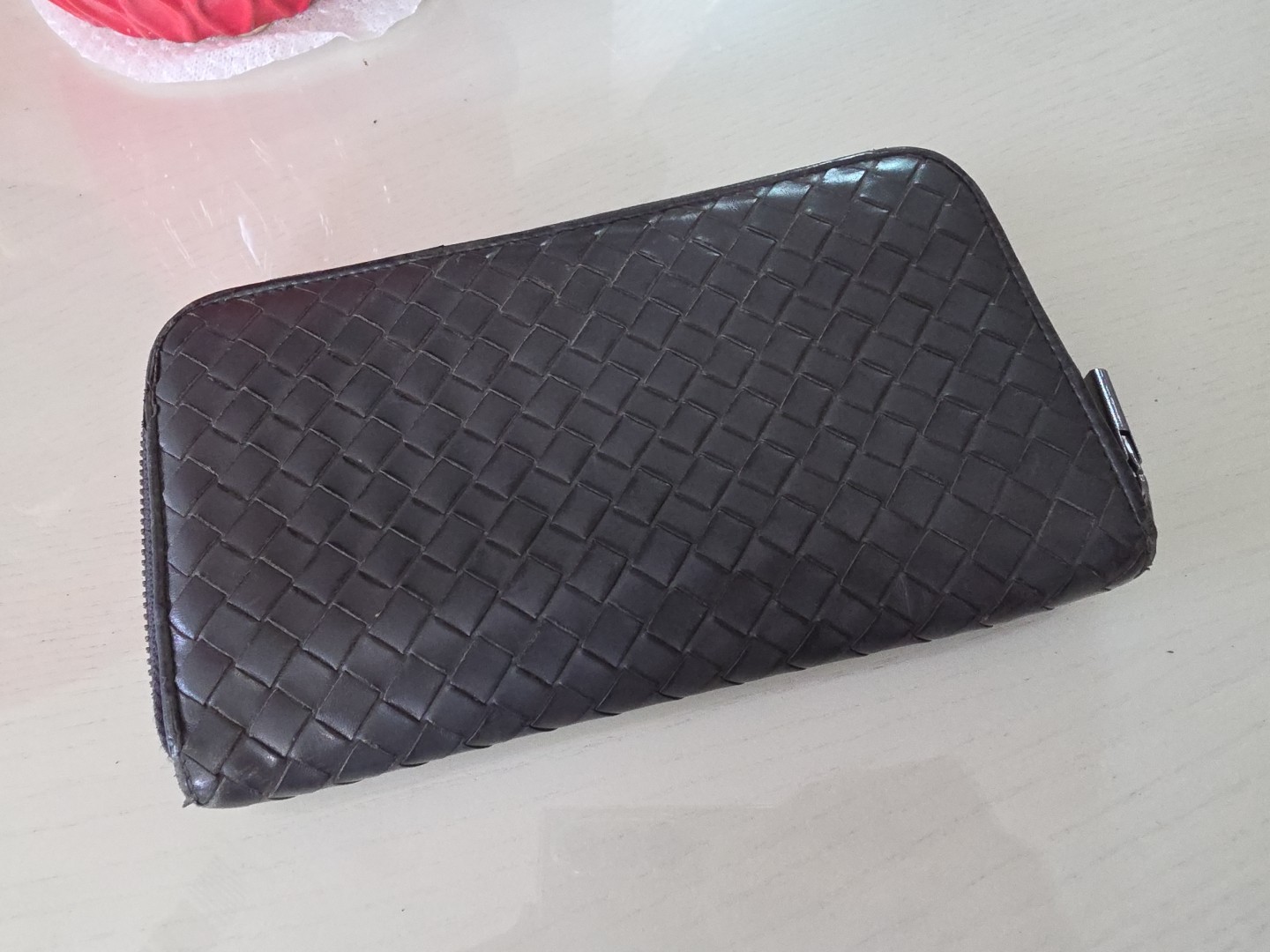 Bottega Veneta Intrecciato Woven Black Leather Zip-Around Long Wallet thumbnail 18