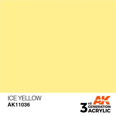 AK Interactive 3rd Gen Acrylic AK11036 Ice Yellow 17ml