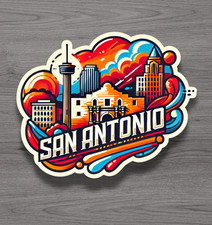 San Antonio Texas Fridge Magnet or Laptop Sticker