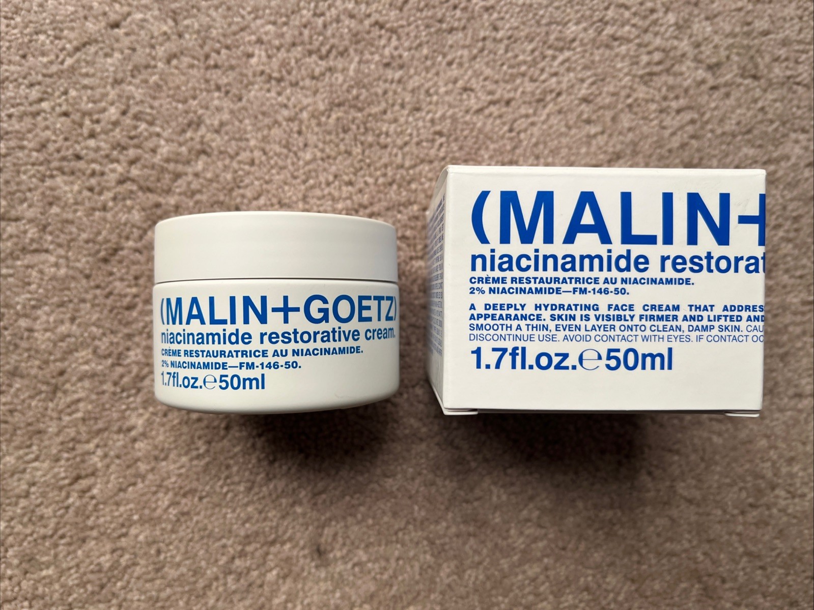 MALIN+GOETZ. 50ml Niacinamide Restorative Cream. New. Free P&P