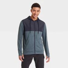 Men's Soft Stretch Hooded Full Zip Top - All In Motion