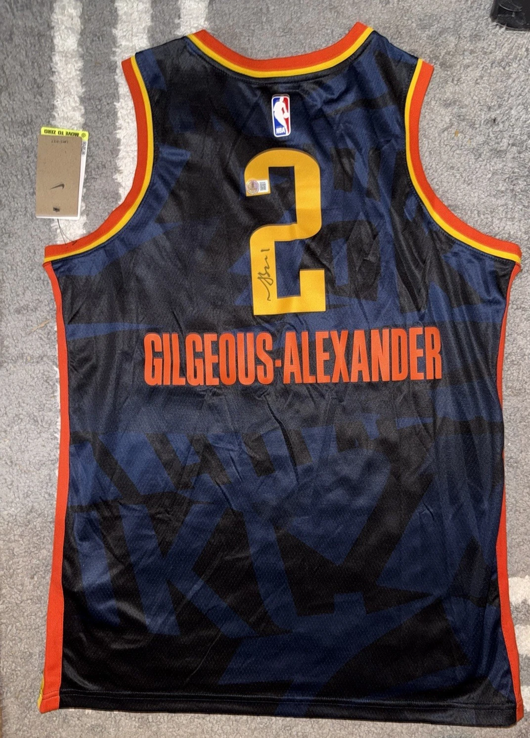 Shai Gilgeous-Alexander Signed OKC Thunder Jersey Beckett COA Autograph MVP SGA