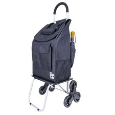 Stair Climber Bigger Trolley Dolly, Black Grocery Shopping Foldable Cart Cond...