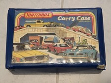 Vintage Matchbox 24 Car Carry Case Blue 1978 With Plastic Trays -some Broken