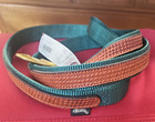 WEAVER Leather & Green Nylon Dog Leash "Traditions West" 1"x4" USA Amish NWT — photo 1