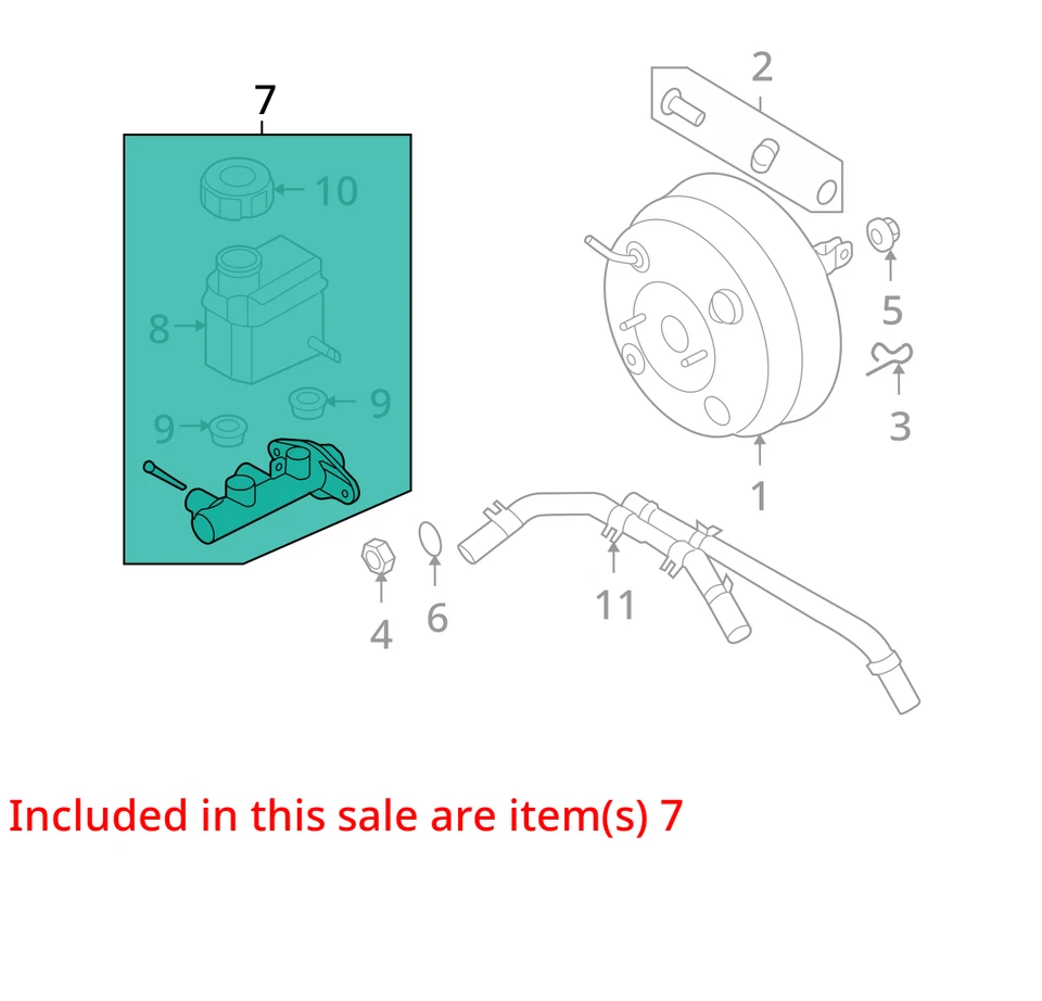 Hyundai Santa Fe 2011 cilindro maestro de frenos fabricante de equipos originales 128 k millas - LKQ414742052 Foto 4 de 4
