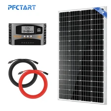 200W Rigid Monocrystalline Solar Panel Kit for Home RV Boat Battery Off Grid US
