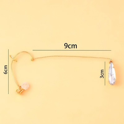 1Pc Fashion Large Water Drop Earrings No Piercing For Women Face Decoration Gift