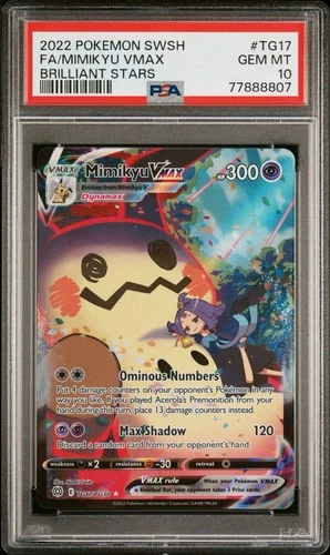 Pokemon Brilliant Stars - Mimikyu VMAX PSA 10 Trainer Gallery TG17