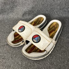 Nike Air Jordan Hydro Retro 8 VIII Men 13 White Slides Sandals 385073-161 ISSUES