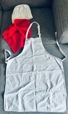 Official Chef's Outfit Halloween Costume Cosplay Real Bundle: Apron Hat Scarf