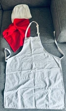 Official Chef's Outfit Halloween Costume Cosplay Real  Bundle: Apron Hat Scarf