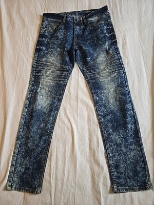 Southpole Active Flex Jeans Mens 34 X 32 Distressed Blue Denim  Skinny