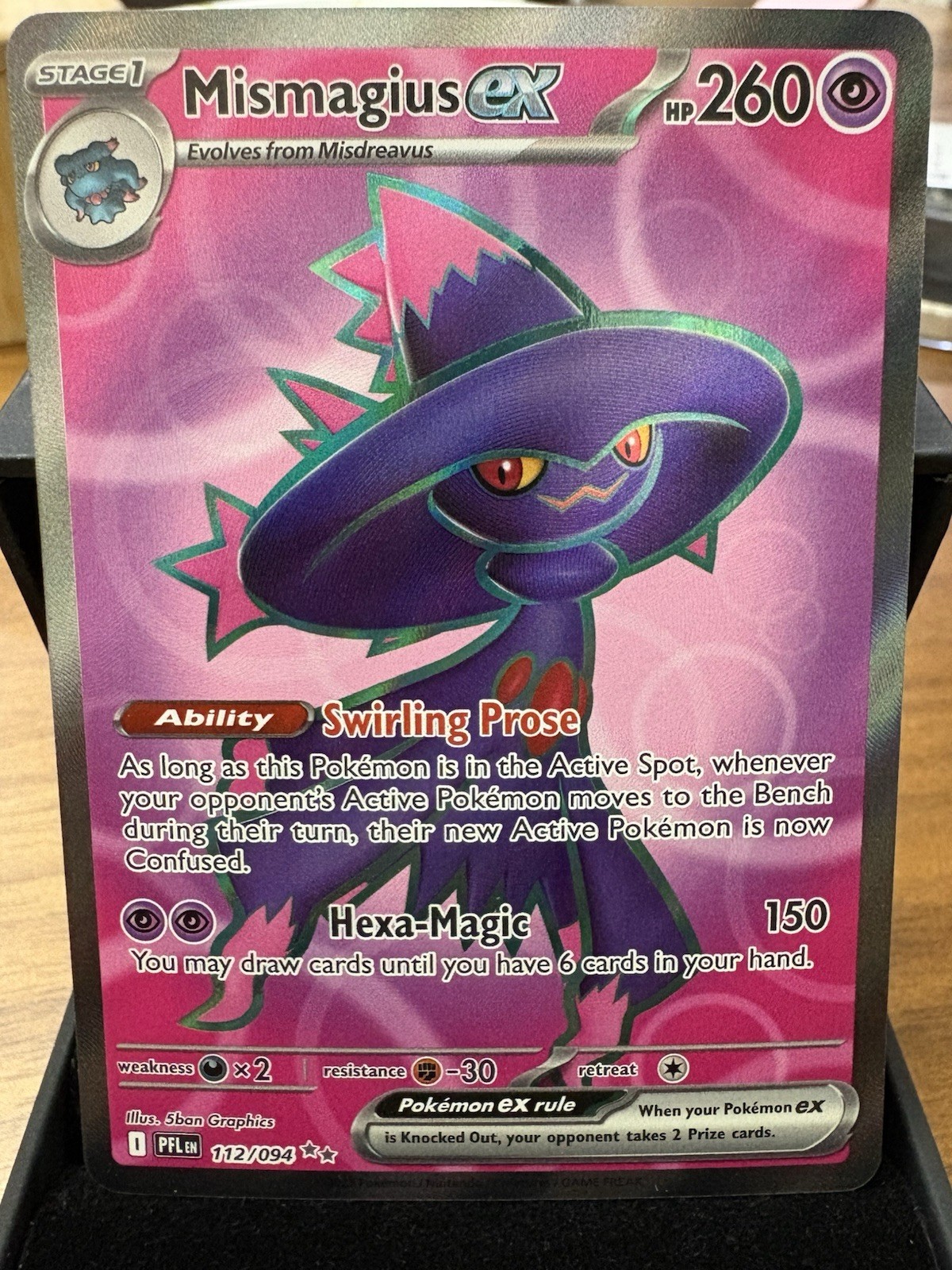 Mismagius ex 112/094 Me02: Phantasmal Flames Holo NM
